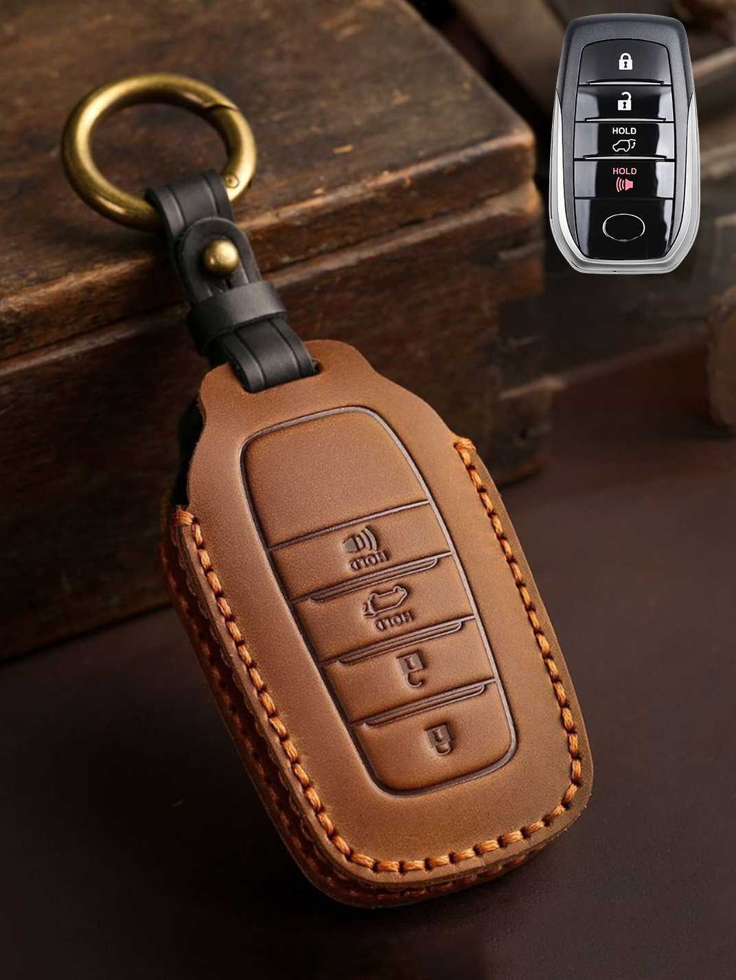 Premium Genuine Leather Toyota Key Cover