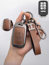 Honda Key Fob Cover with Leather & Metal Frame