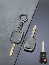 Vintage Leather Metal Alloy Toyota Key Cover