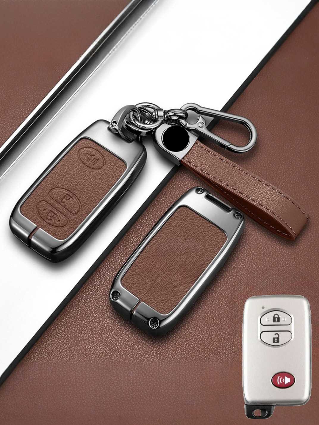 Premium Genuine Leather Toyota Key Cover