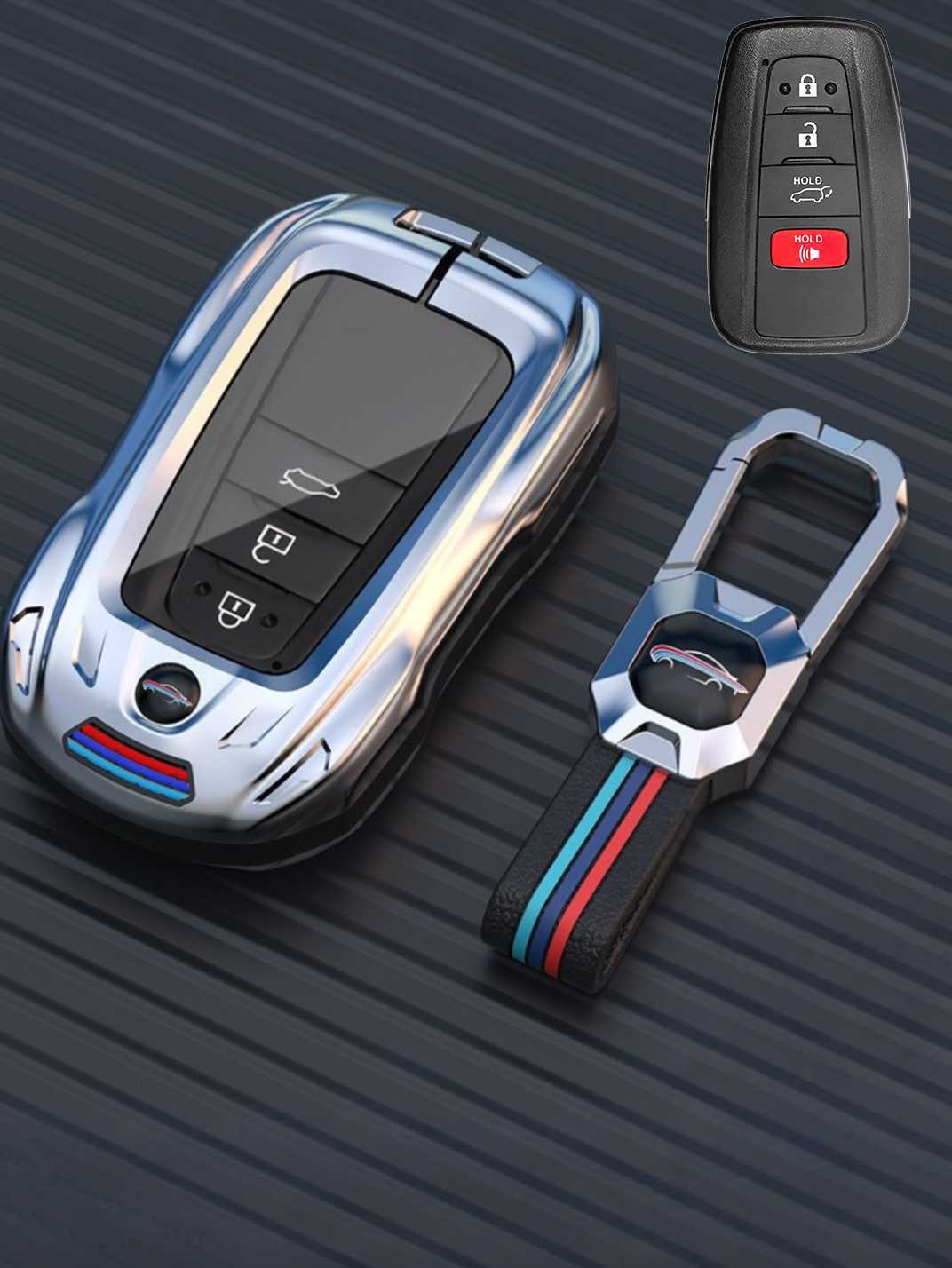 Visible Button Toyota Key Protector Shell