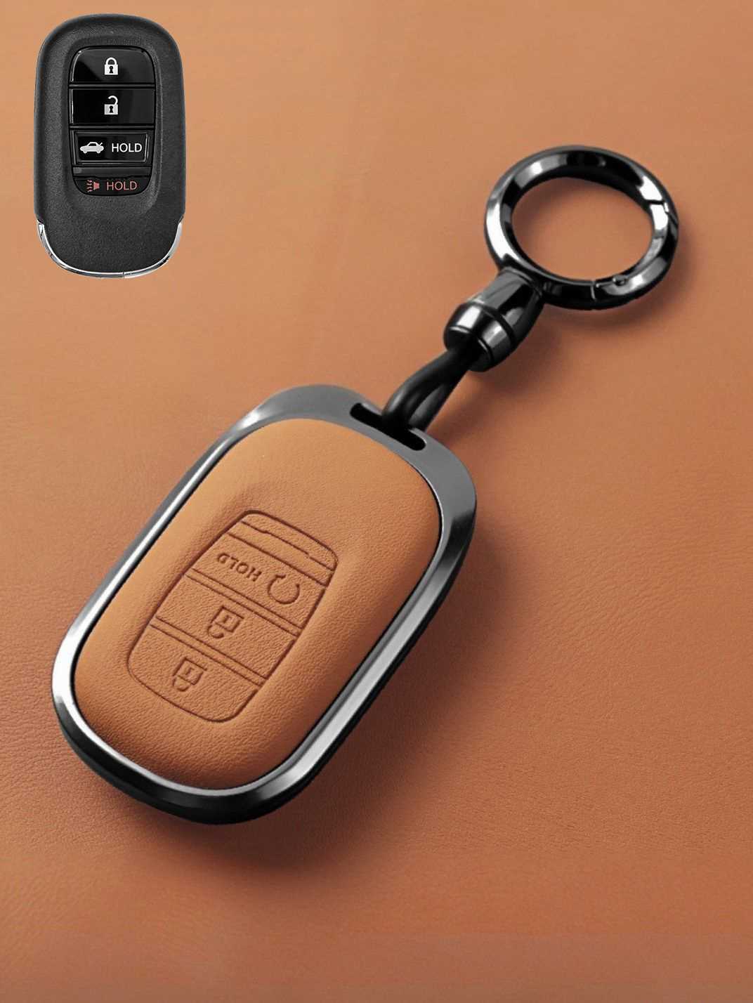 Premium Genuine Leather Honda Key Cover