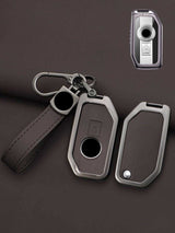 Vintage Leather & Metal Alloy BMW Motorcycle Key Cover