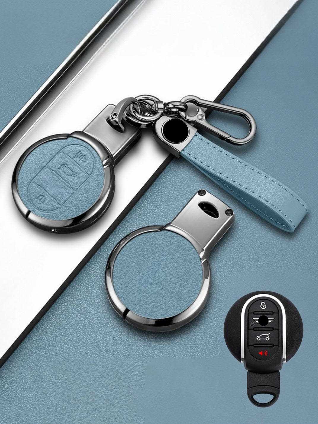 MINI Key Genuine Leather & Metal Frame