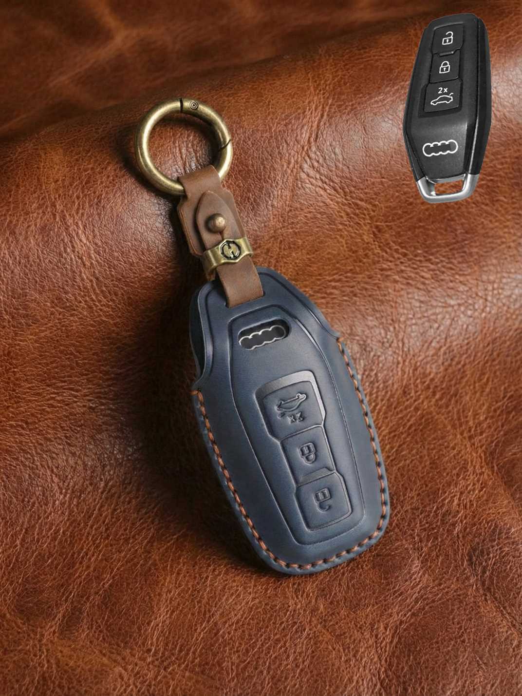 Premium Genuine Leather Audi Key Cover