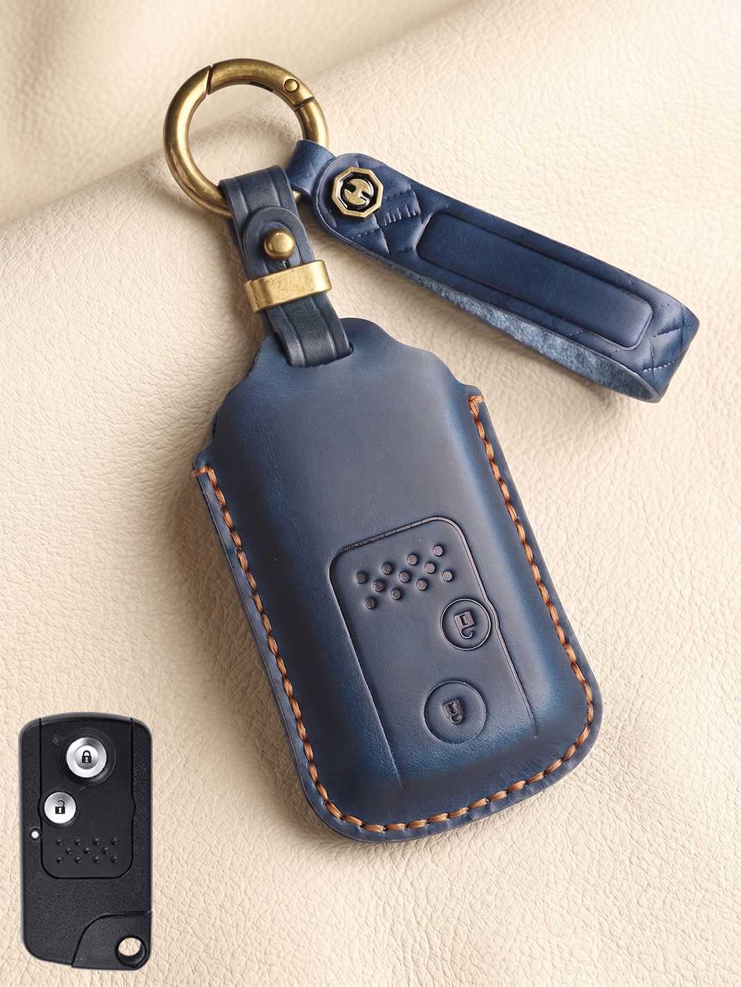 Premium Genuine Leather Honda Key Cover