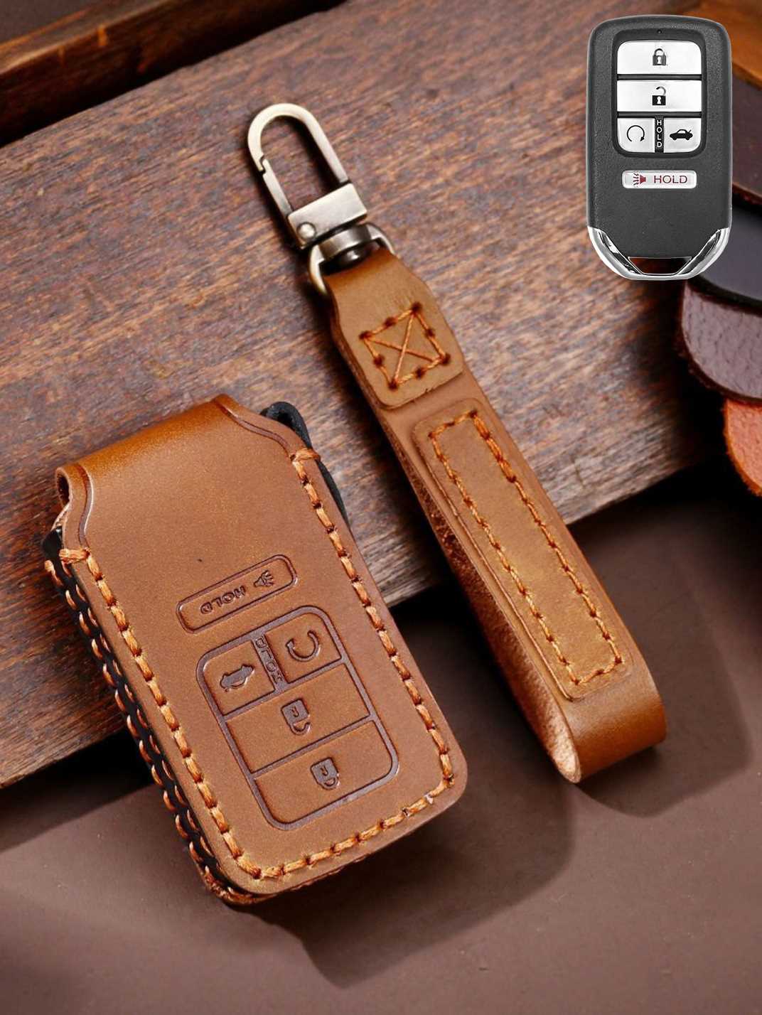 Premium Genuine Leather Honda Key Cover