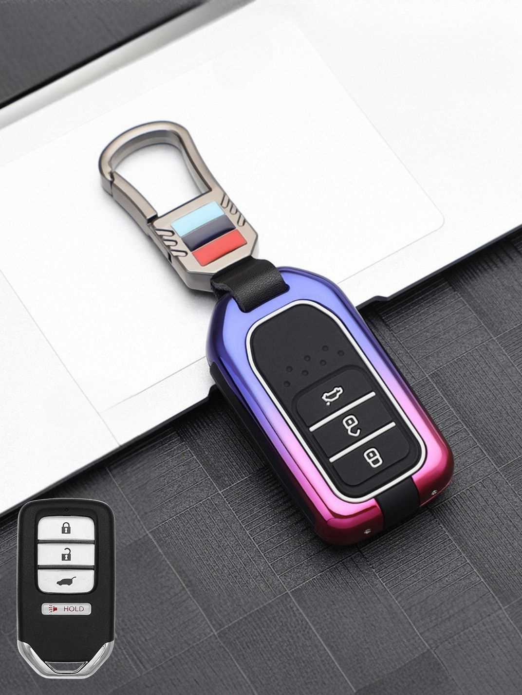 Luxury Colored Alloy Honda Key Fob Case