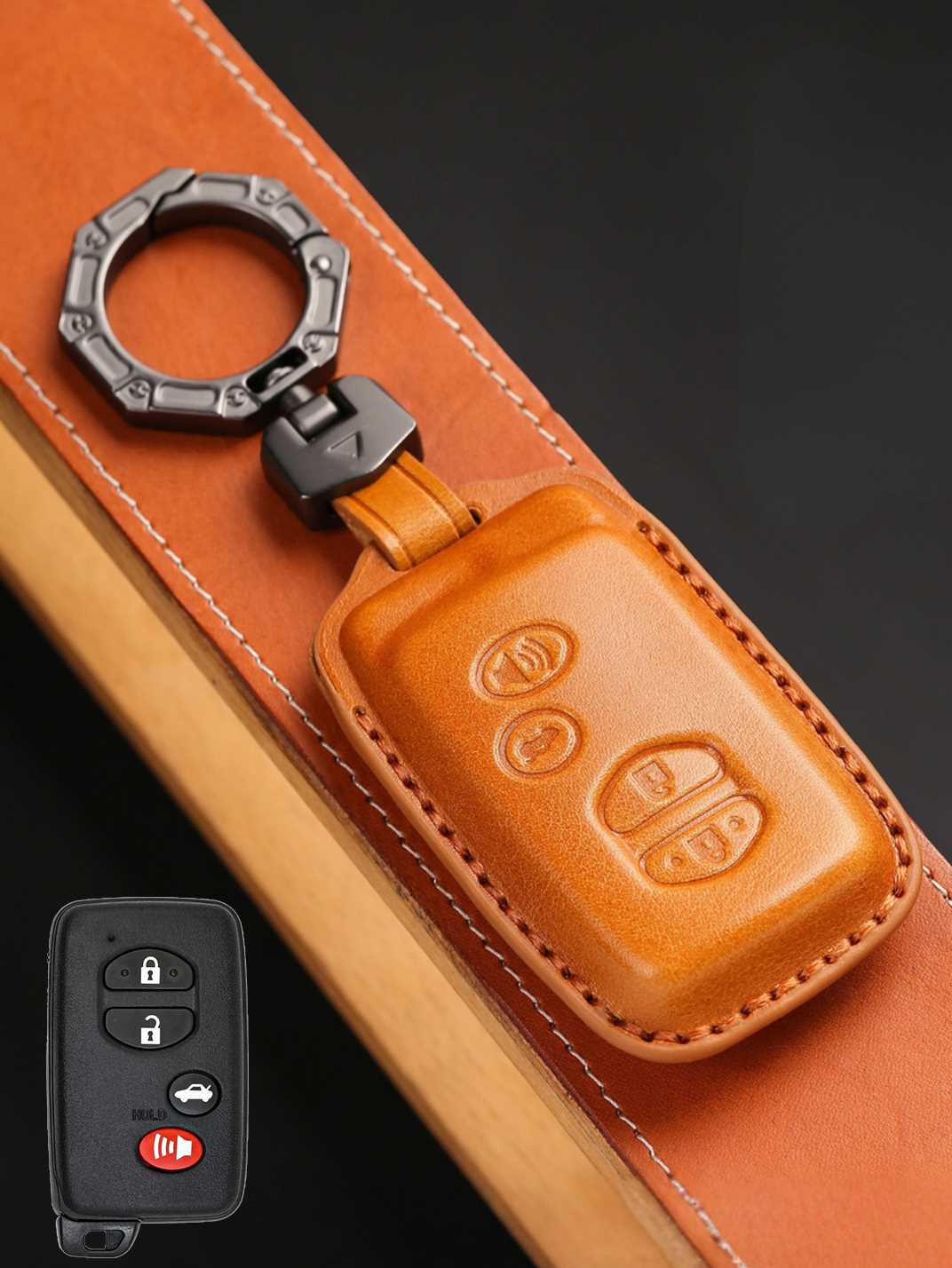 Premium Genuine Leather Toyota Key Cover