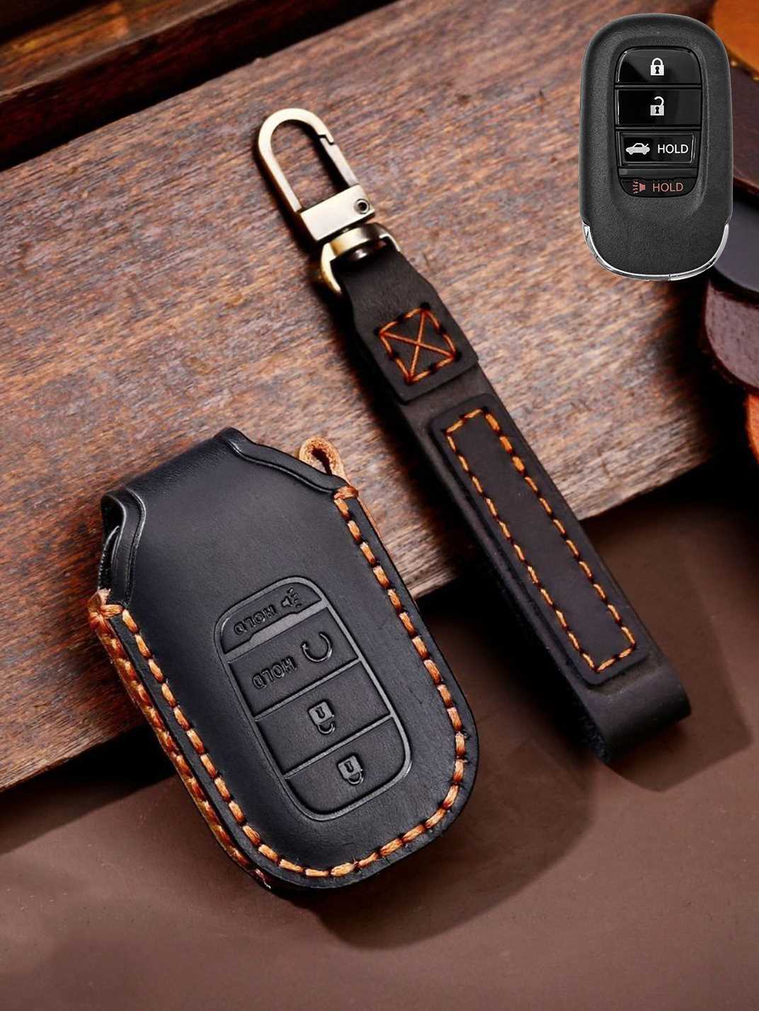 Premium Genuine Leather Honda Key Cover