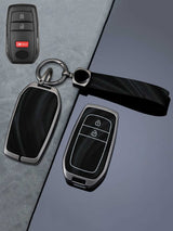 Vintage Leather Metal Alloy Toyota Key Cover
