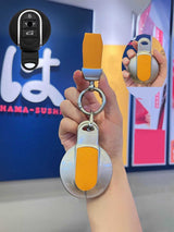 MINI Key Fob Cover with Leather & Metal Frame