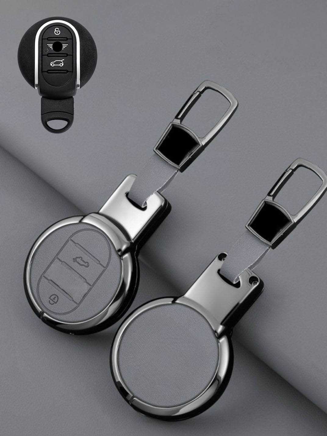Vintage Leather & Metal Alloy MINI Key Cover
