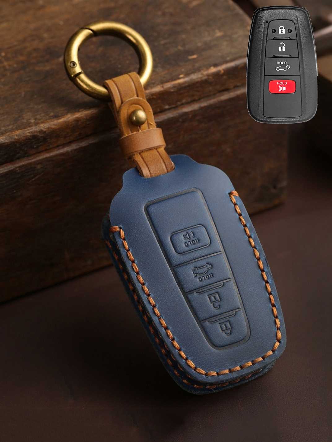 Premium Genuine Leather Toyota Key Cover