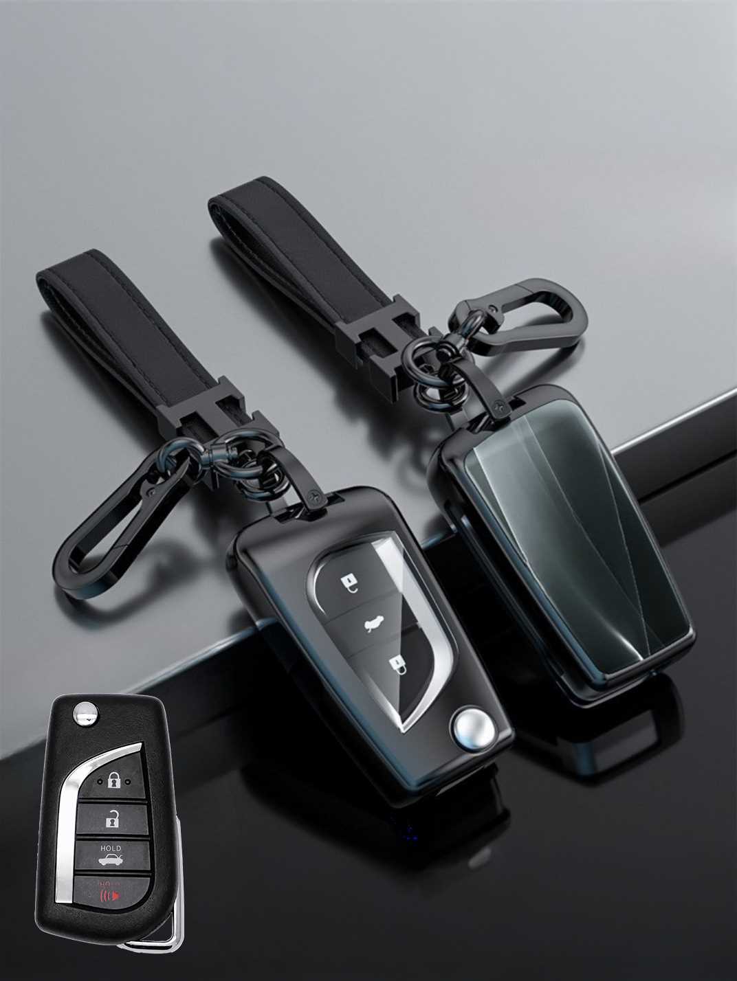Visible Button Toyota Key Protector Shell