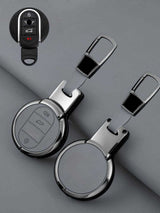 MINI Key Fob Cover with Leather & Metal Frame