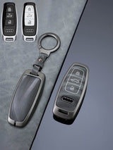 Vintage Leather & Metal Alloy Audi Key Cover