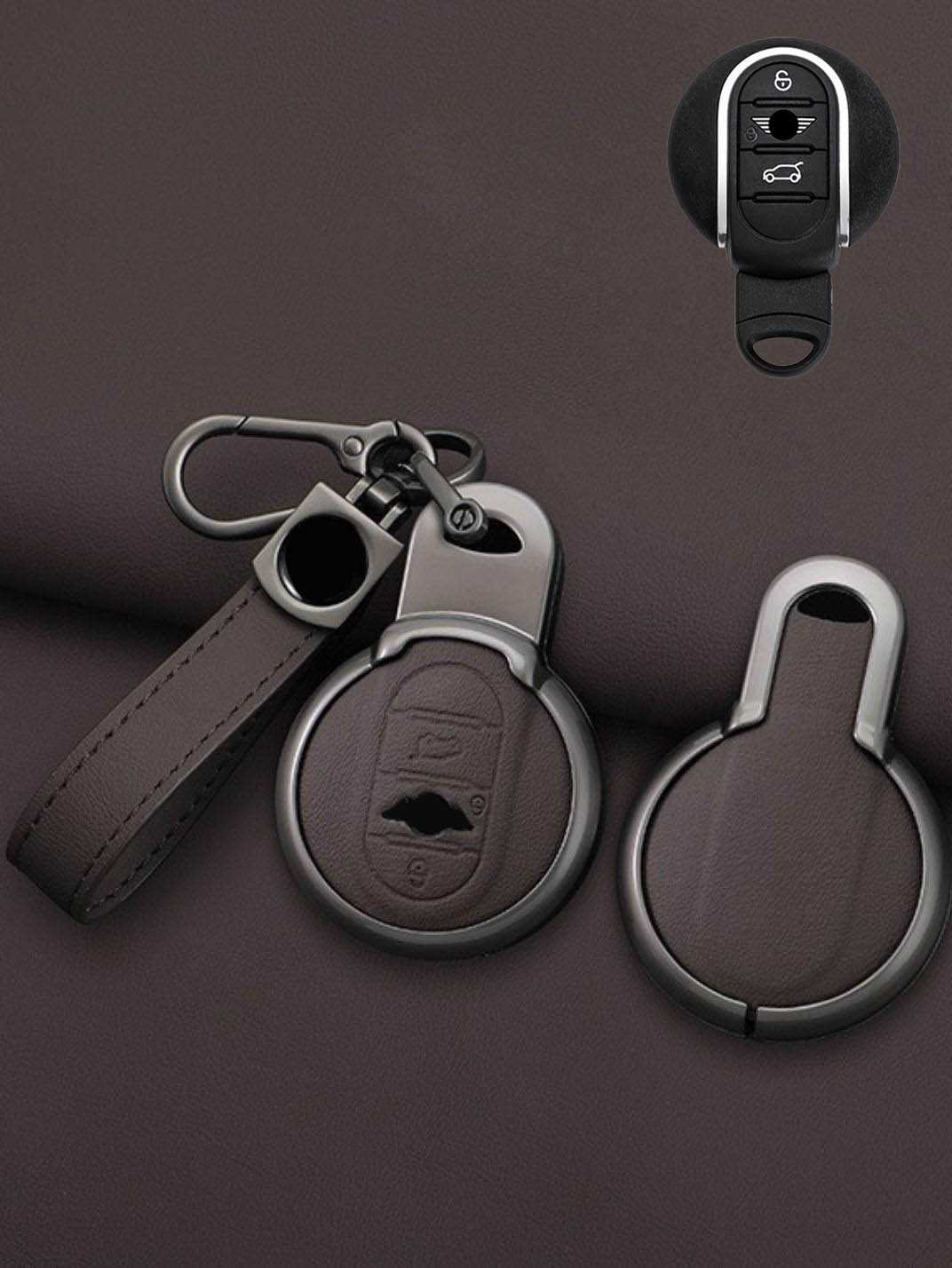 MINI Key Genuine Leather & Metal Frame