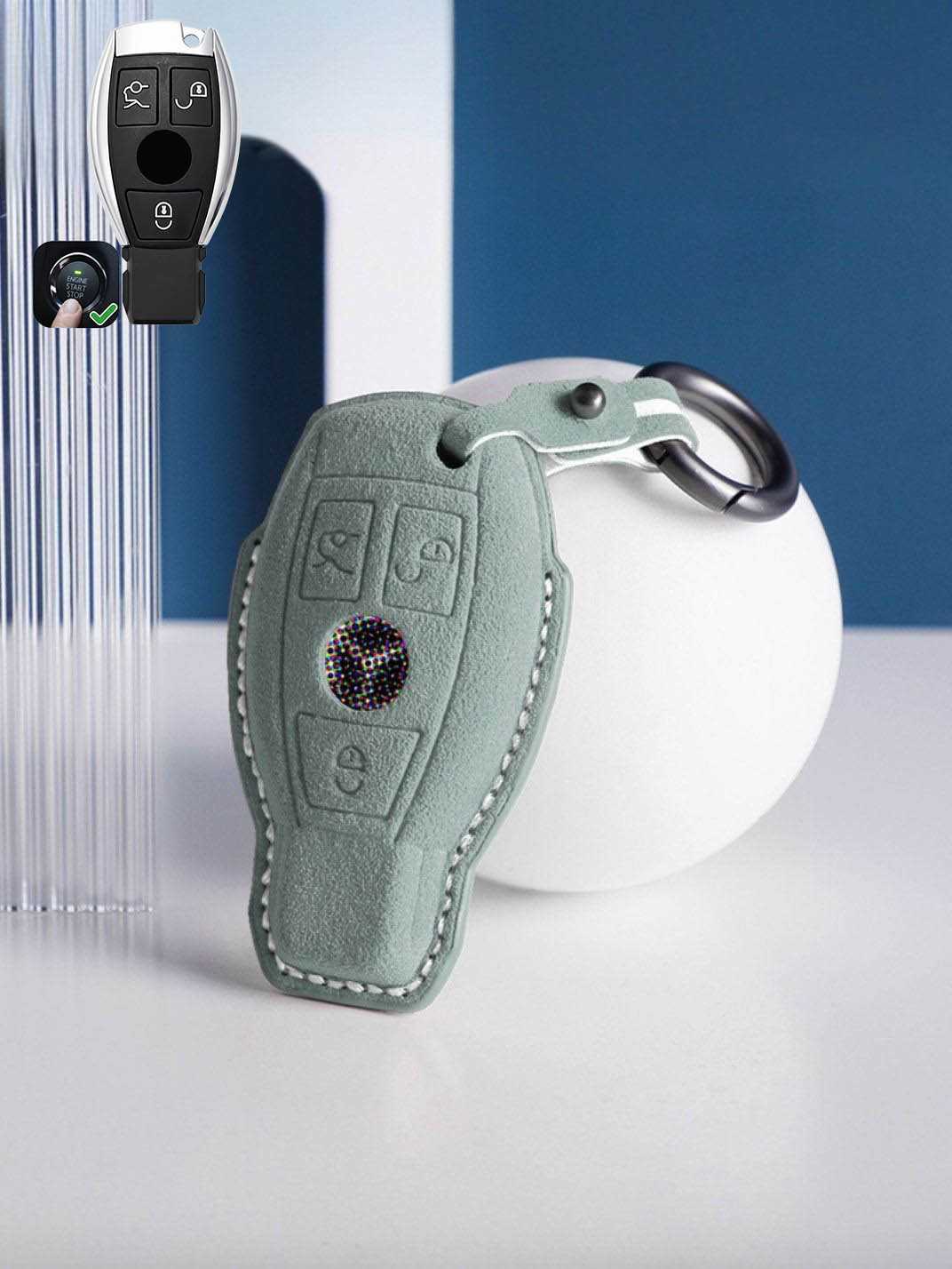 Genuine Alcantara Mercedes-Benz Key Fob