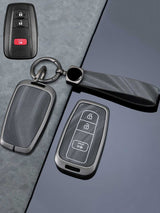 Vintage Leather Metal Alloy Toyota Key Cover