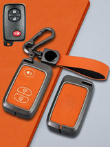 Toyota Key Genuine Leather & Metal Frame