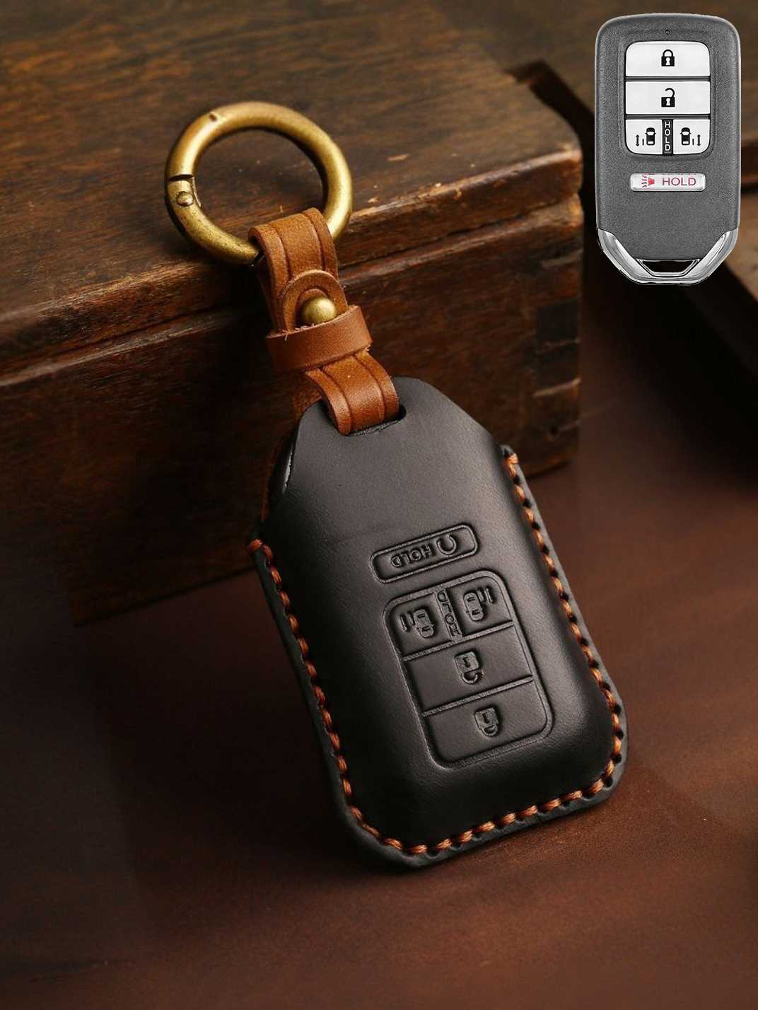 Premium Genuine Leather Honda Key Cover