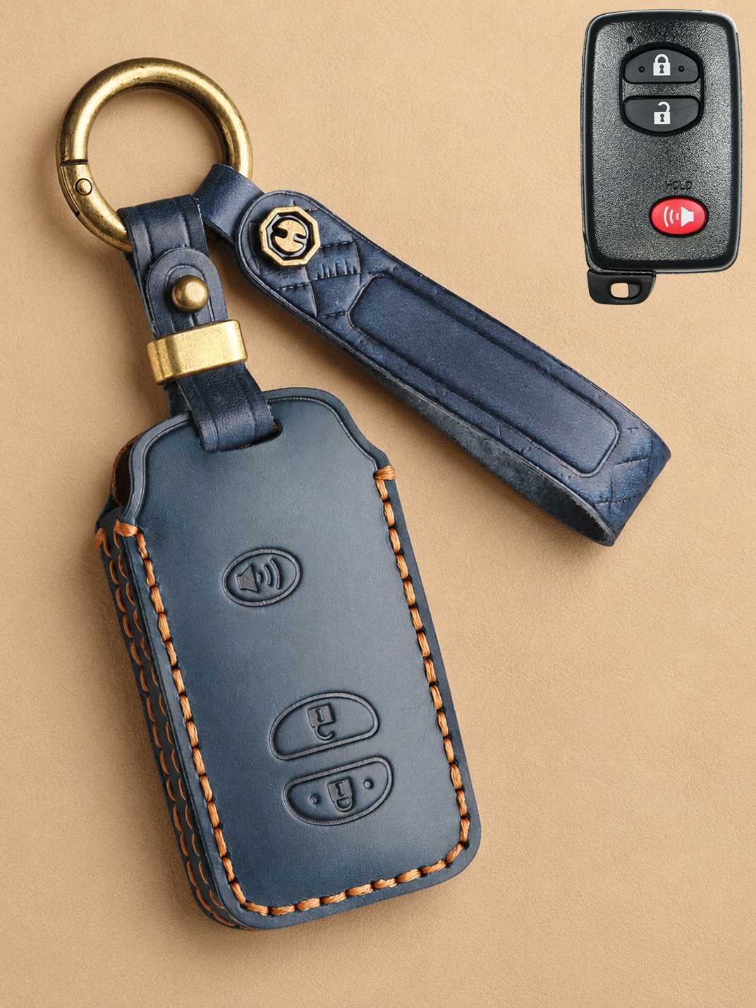 Premium Genuine Leather Toyota Key Cover