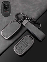 Honda Key Genuine Leather & Metal Frame