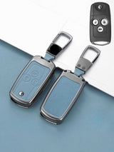 Honda Key Fob Cover with Leather & Metal Frame