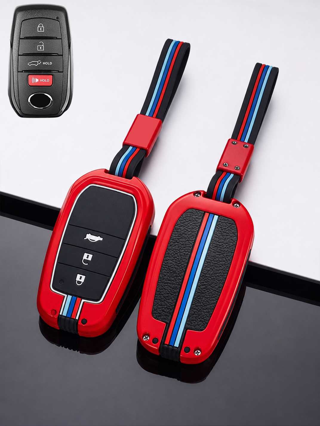 Luxury Colored Alloy Toyota Key Fob Case