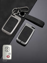 Vintage Leather Metal Alloy Toyota Key Cover
