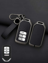 Honda Key Genuine Leather & Metal Frame