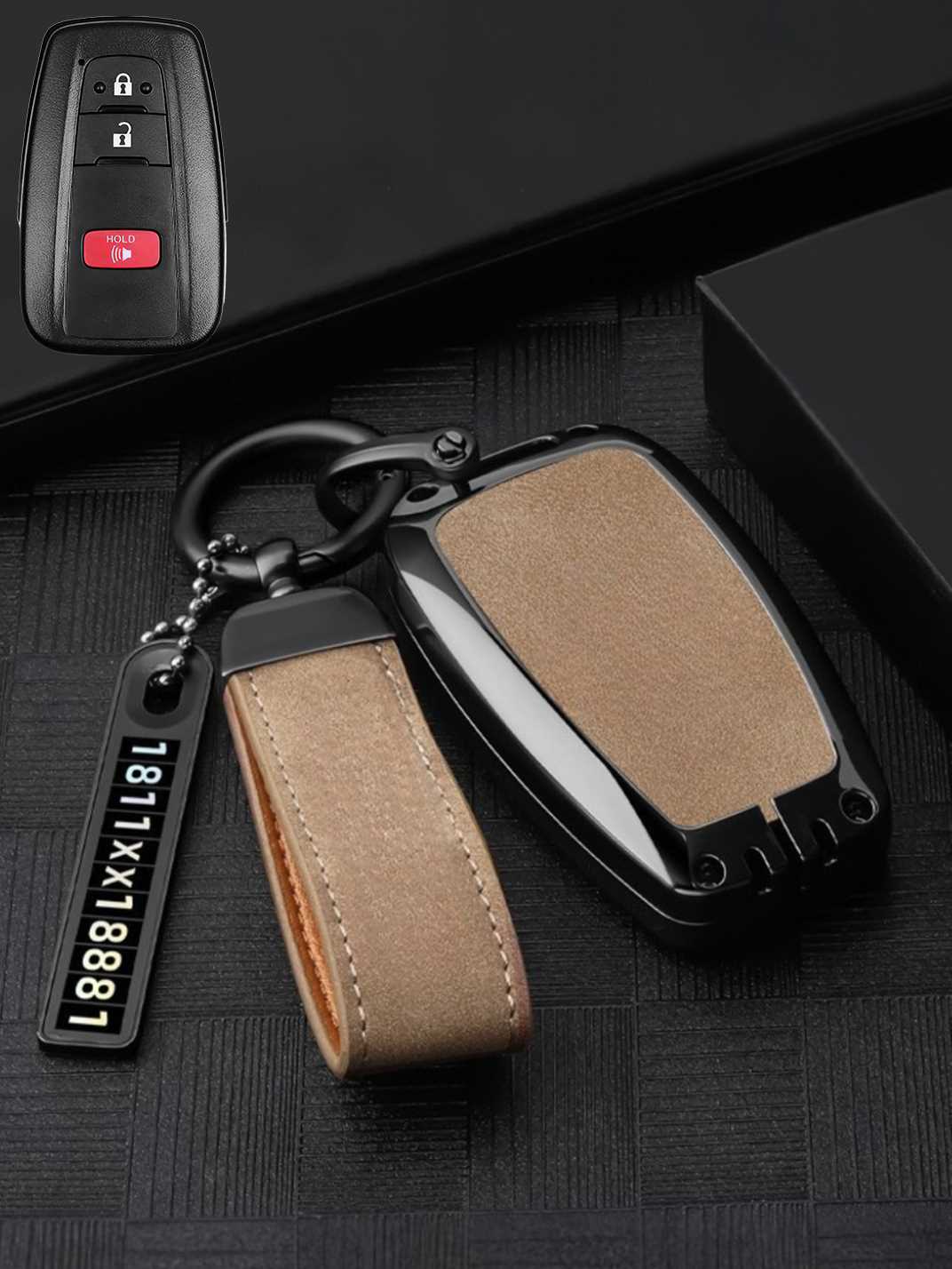Genuine Alcantara Toyota Key Fob Cover