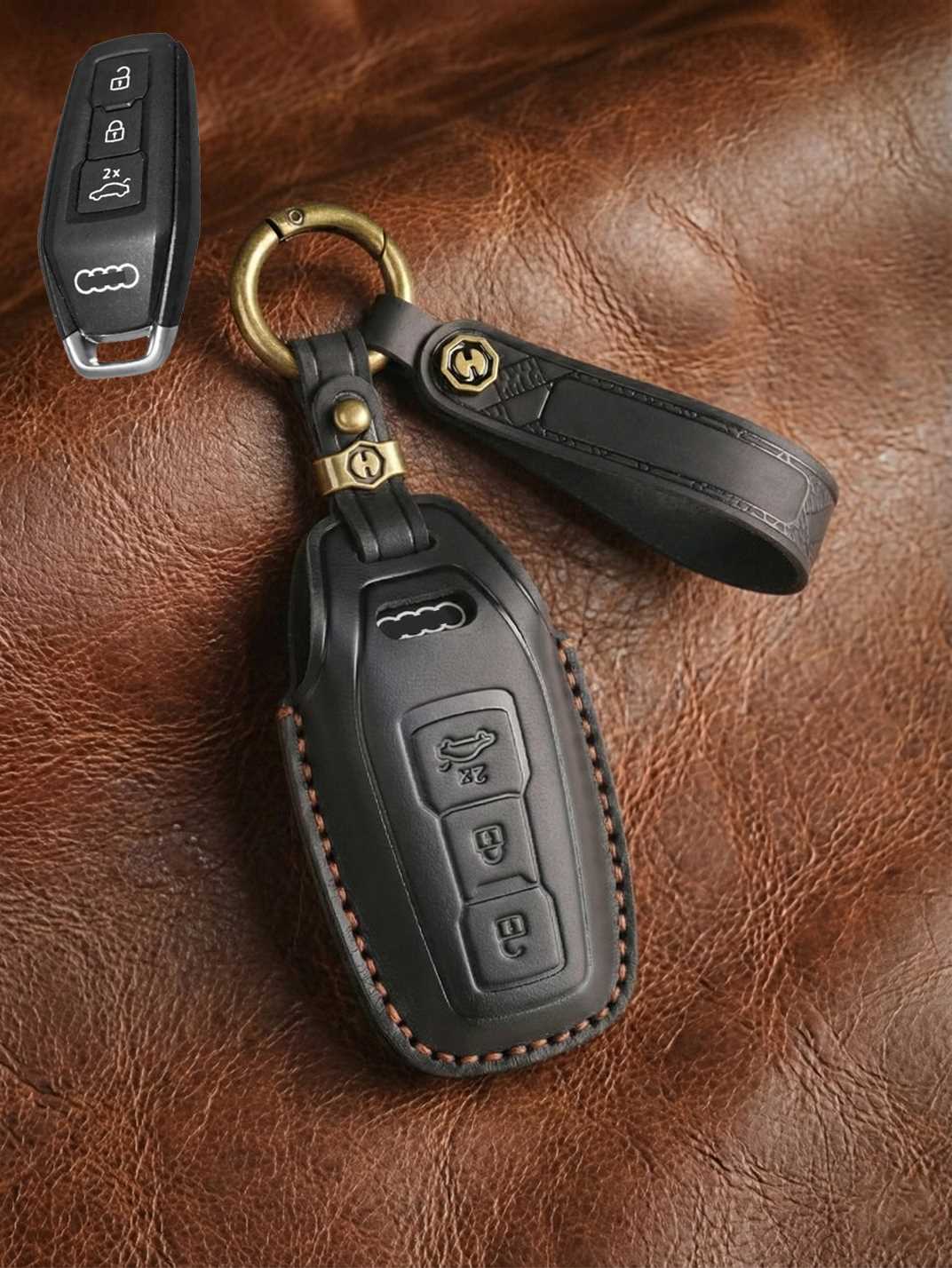 Premium Genuine Leather Audi Key Cover