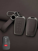 Toyota Key Genuine Leather & Metal Frame