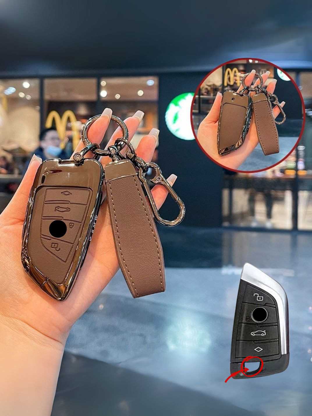 Premium Genuine Leather BMW Key Cover