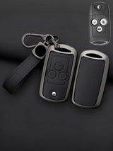 Honda Key Genuine Leather & Metal Frame