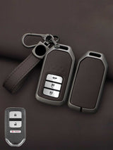 Honda Key Genuine Leather & Metal Frame