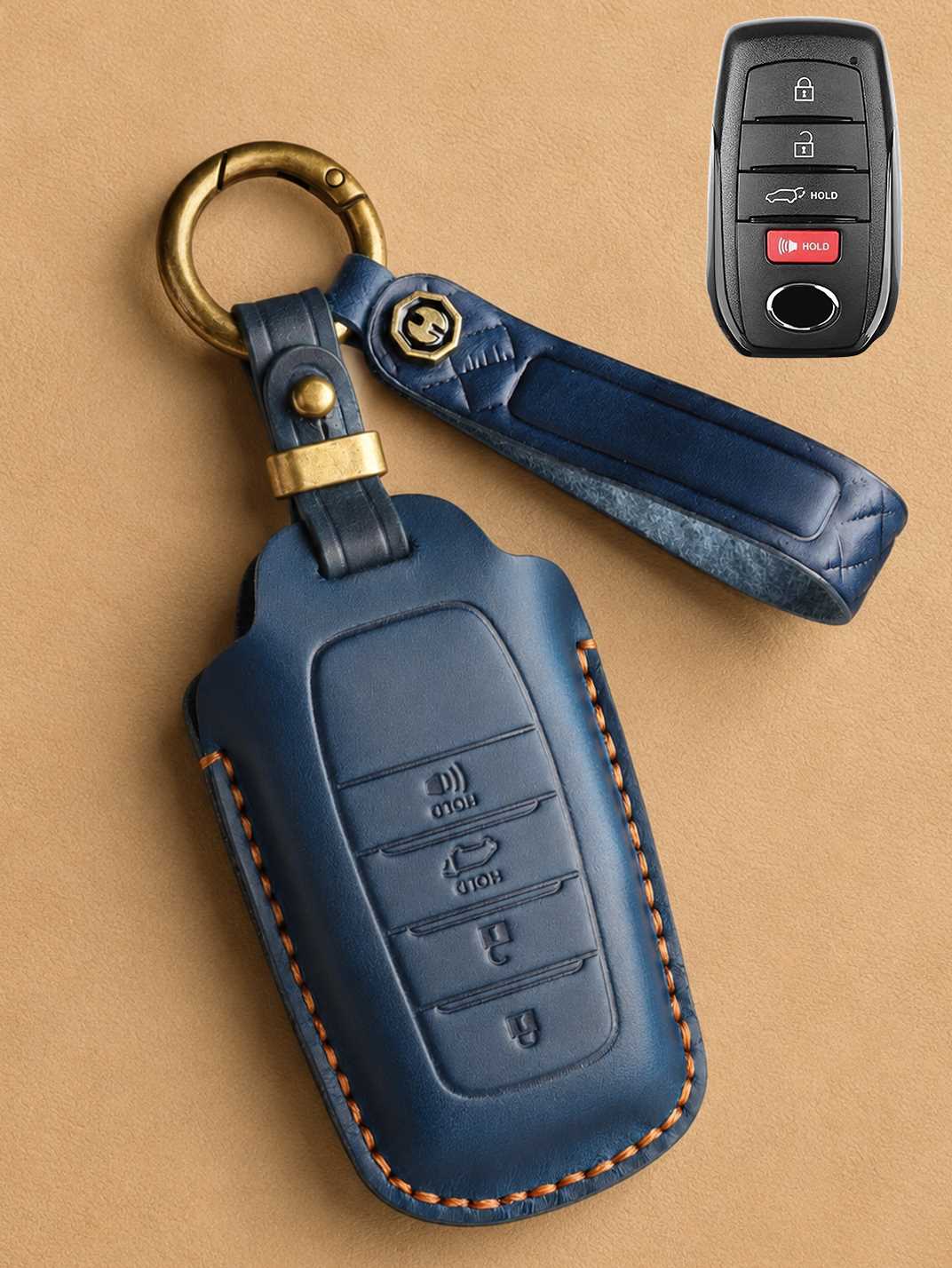 Premium Genuine Leather Toyota Key Cover
