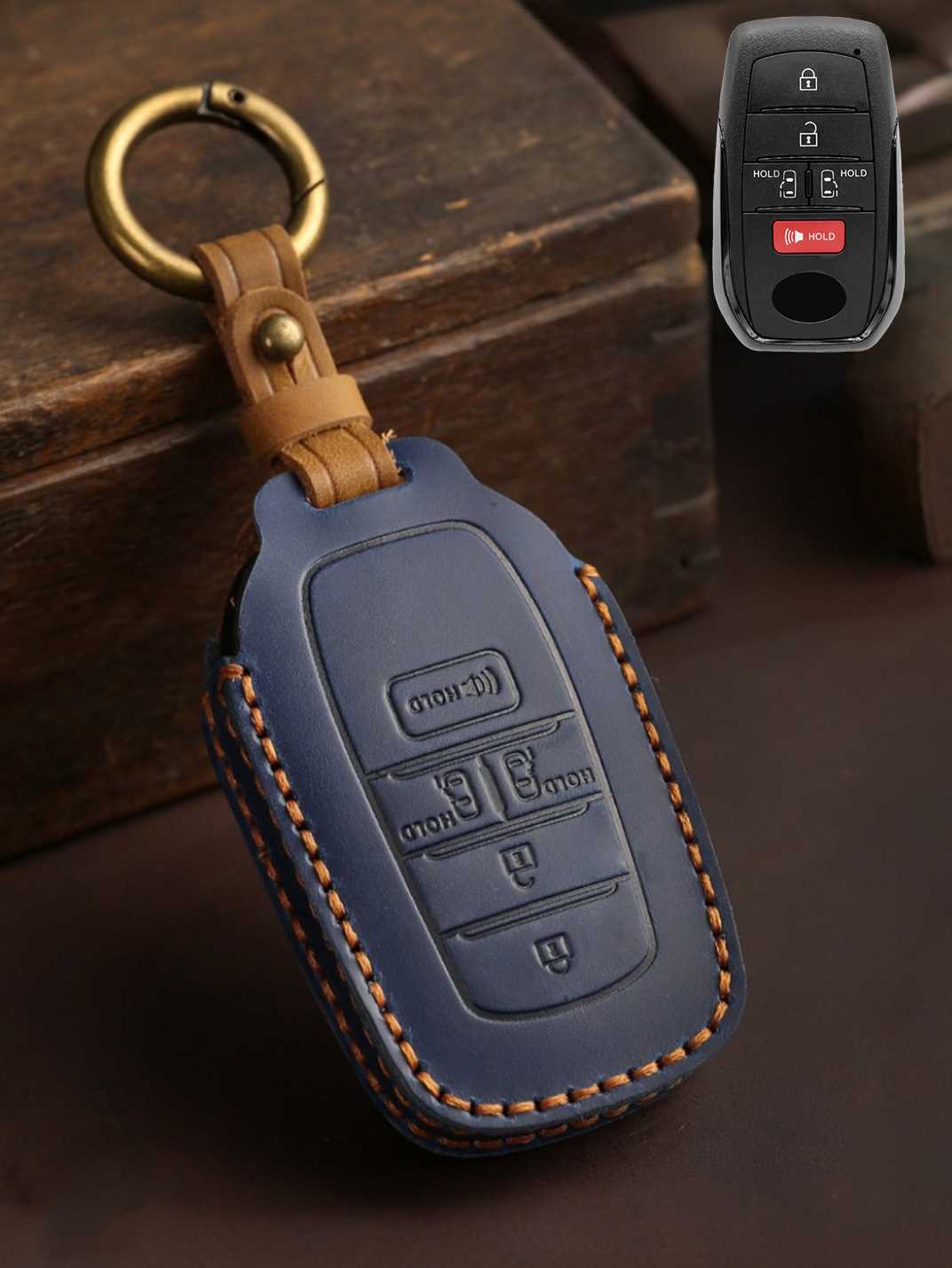 Premium Genuine Leather Toyota Key Cover