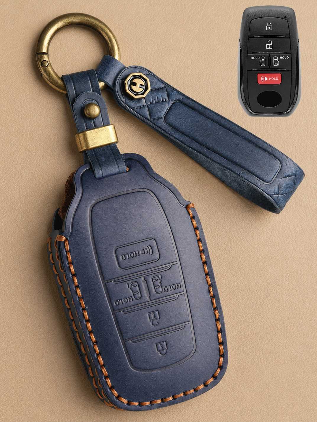 Premium Genuine Leather Toyota Key Cover