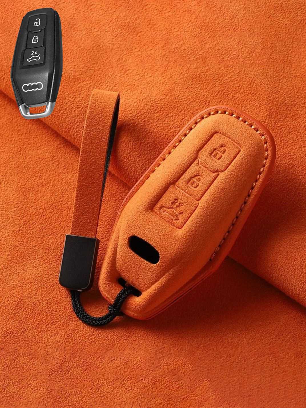 Genuine Alcantara Audi Key Fob Cover