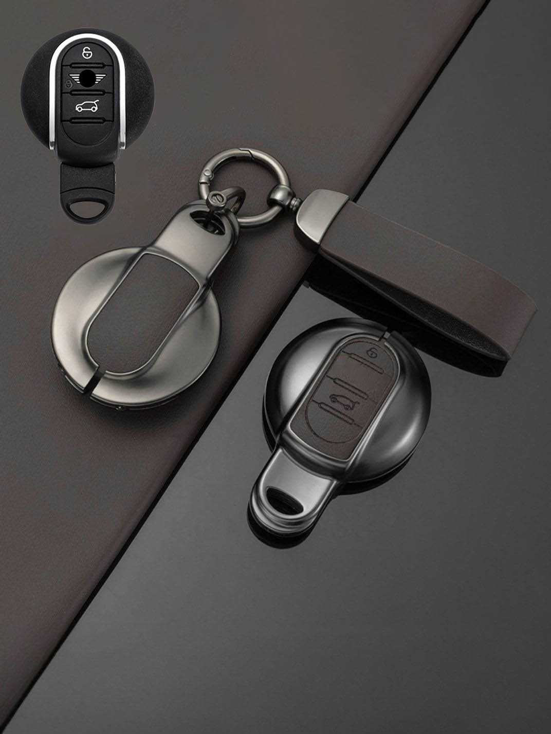 MINI Key Genuine Leather & Metal Frame