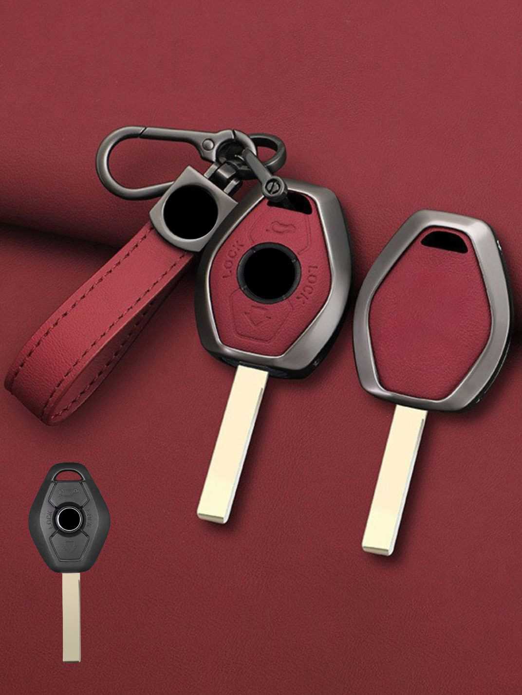 BMW Key Genuine Leather & Metal Frame
