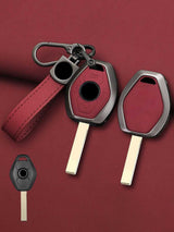 BMW Key Genuine Leather & Metal Frame