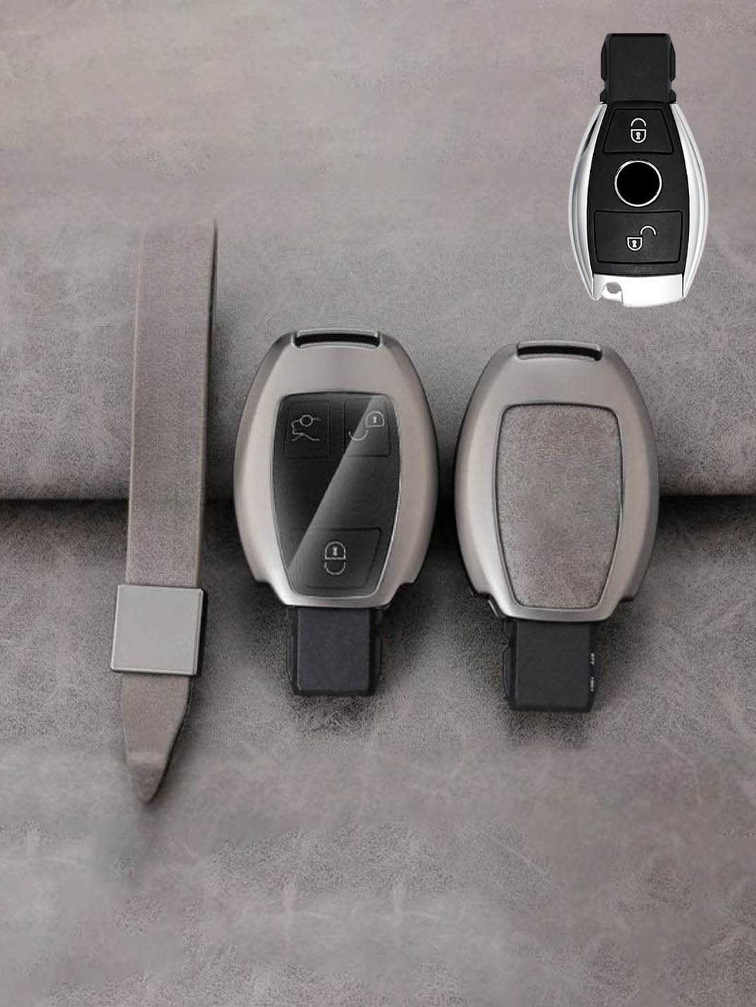Premium Visible-Button Mercedes-Benz Key Shell