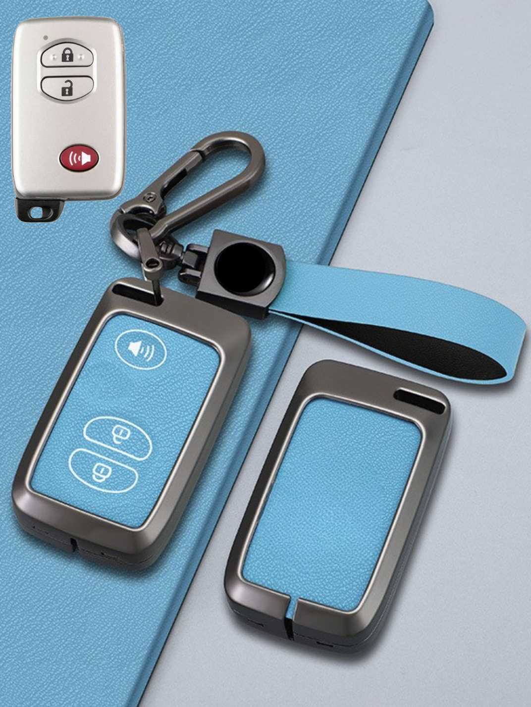 Toyota Key Genuine Leather & Metal Frame