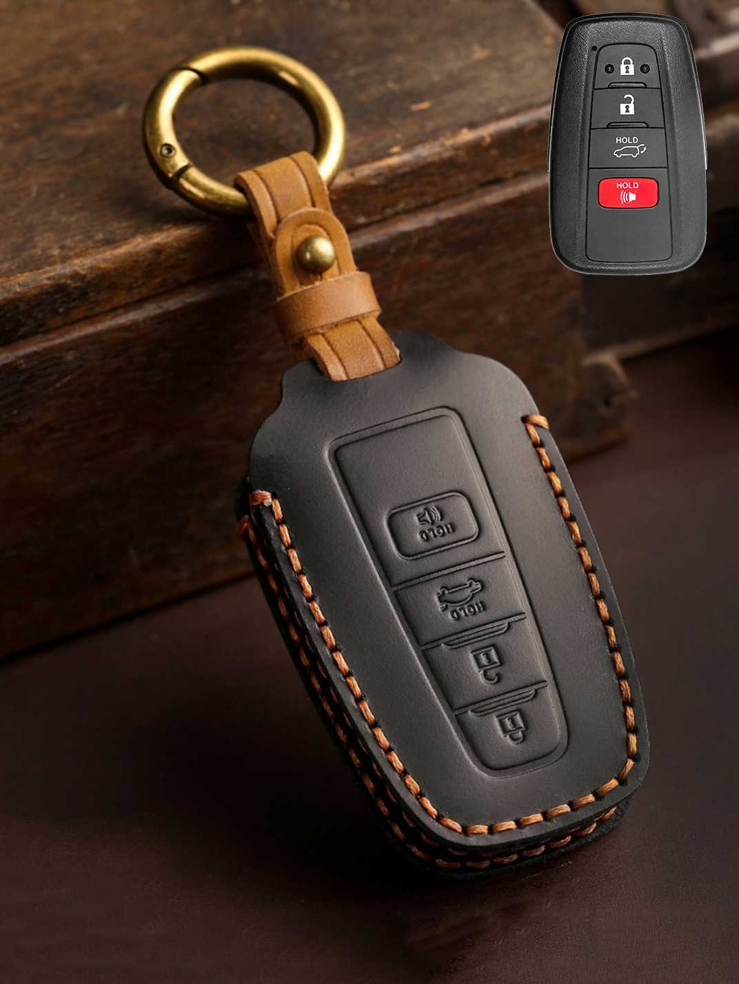 Premium Genuine Leather Toyota Key Cover