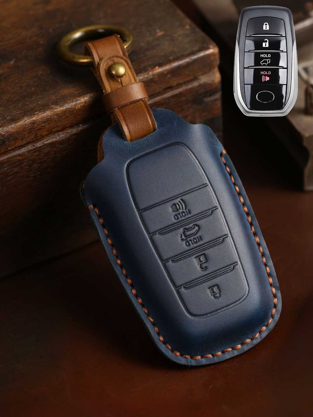 Premium Genuine Leather Toyota Key Cover