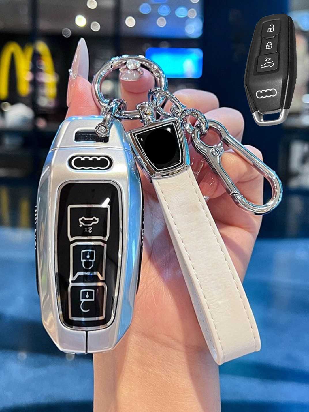 Heavy-Duty Zinc Alloy Audi Key Fob Cover